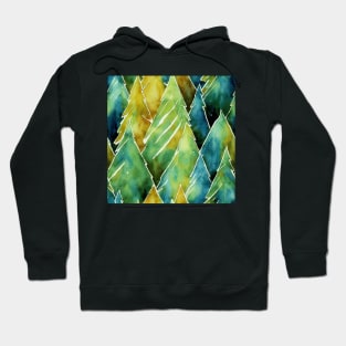 Christmas Tree Watercolor Design Hoodie